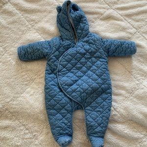 GAP Baby Quilted Chambray Bear One-Piece
